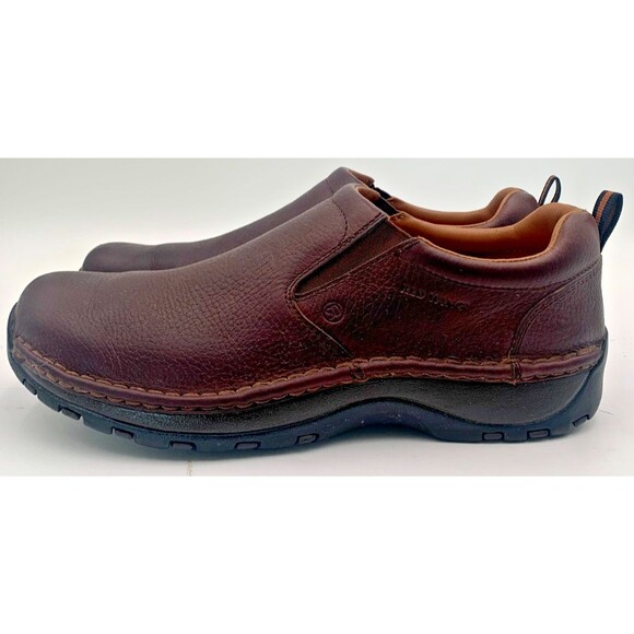 Red Wing #8702 Brown Leather Safety Toe Slip On Shoes Men\'s Sz 11 D Jungle Moc main image 6